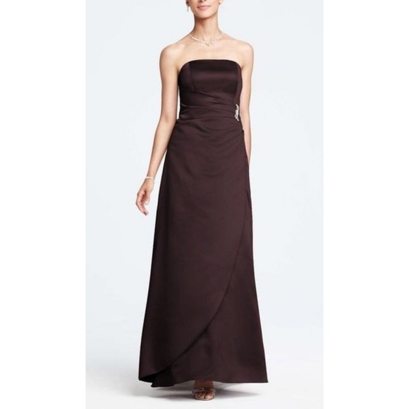 Davids Bridal Strapless Maxi Dress - Picture 2 of 5